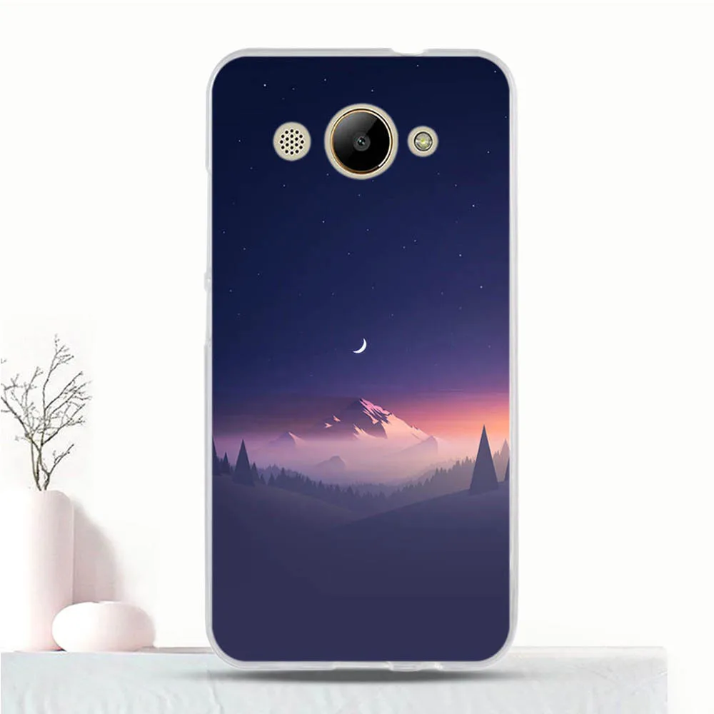 Чехол для Huawei Y3 2017 мягкие ТПУ чехлы задняя крышка CRO L22 с рисунком / Y5 Lite Capa|Бамперы|