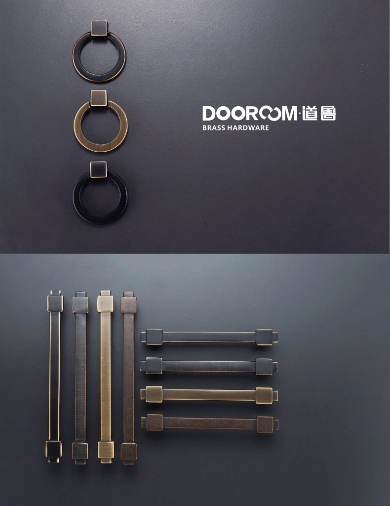 Dooroom латунные ручки современные сельские черные бронзовые тянет шкаф комод шкаф ящик мебель винный бар ручки