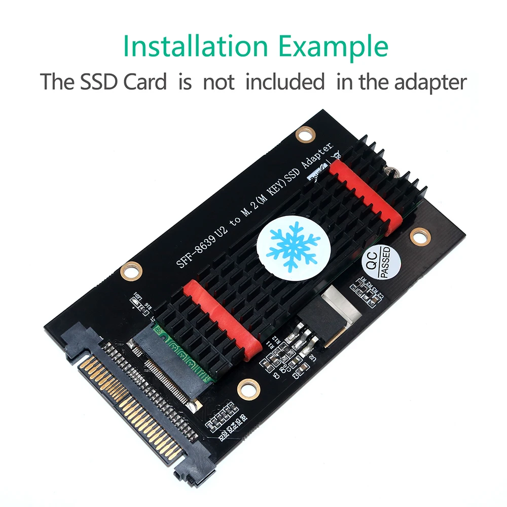 Плата адаптера M.2 NVMe PCI-E SSD/PCI-E U.2 SFF-8639 с радиатором | Компьютеры и офис