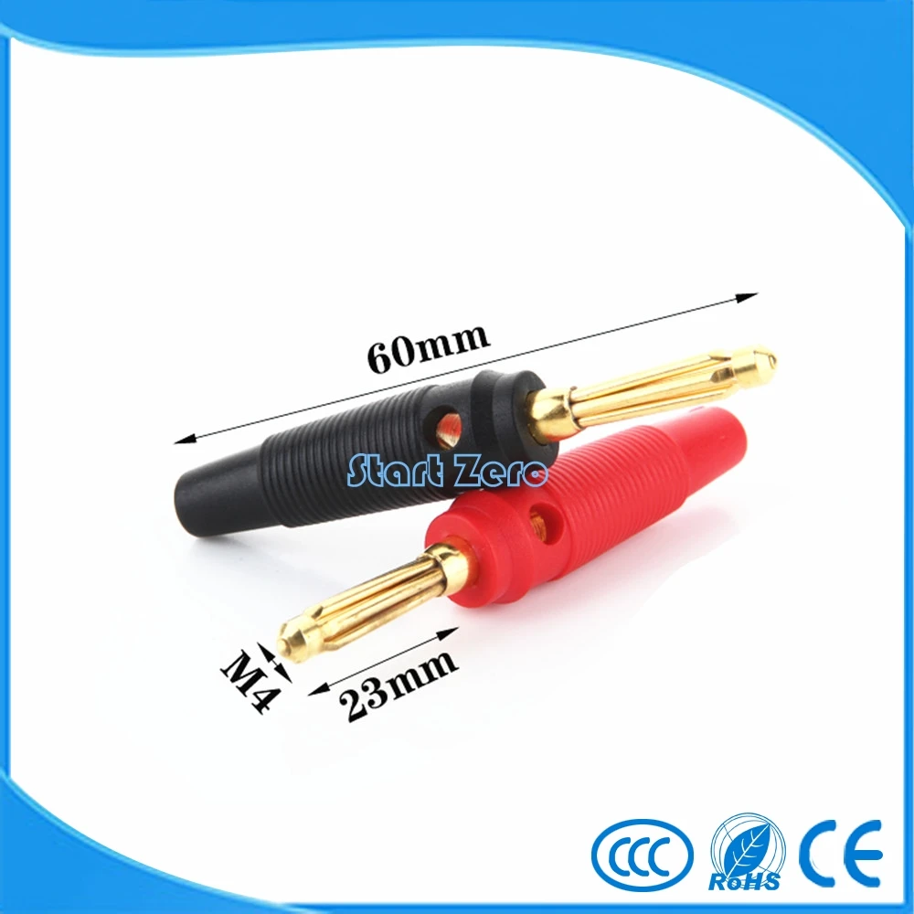 2 шт. 4 мм паяльная Штабелируемая Банановая заглушка 20 А большой ток