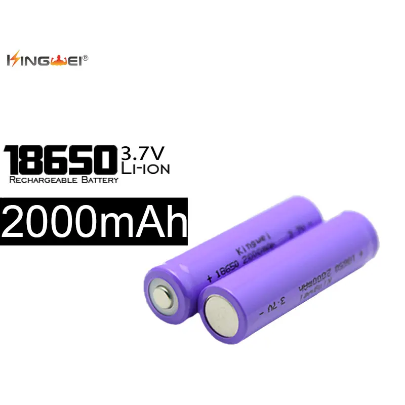 100pcs/lot 2000mah 18650 Battery 3.7V Li-Ion Lithium Rechargeable Batteries For Powerbank Torch Flashlight Toy Pink | Электроника