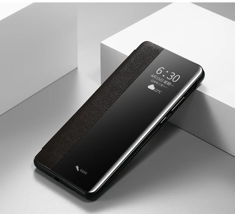 Для HUAWEI P30 Pro чехол из натуральной кожи с умным окошком для просмотра для HUAWEI P20 Pro откидной Чехол для HUAWEI P20 P30 Pro Чехол
