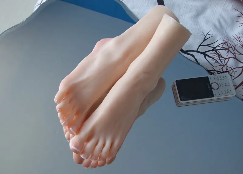 Реалистичный Размер жизни одна пара ноги манекена силиконовый манекен Torso