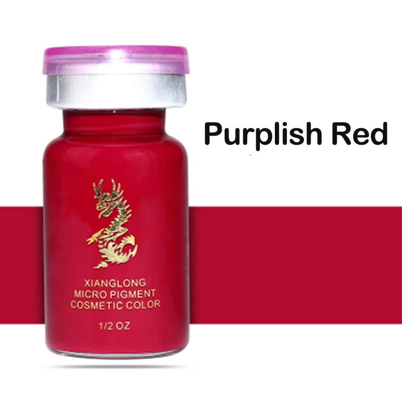 Purplish Red 3 шт./компл. 23 Цвета татуировки чернил для татуажа, пигмент для мануального татуажа бровей подводка для глаз бровей Перманентный макияж микропигментации чернил для татуажа - Цвет: Purplish Red