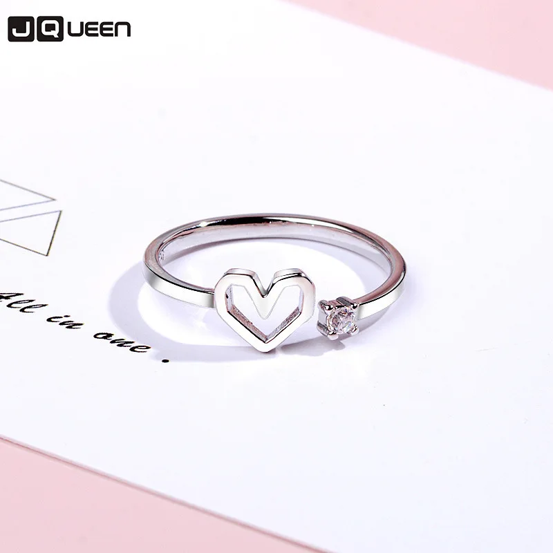 2018 новые открытые Регулируемые кольца в форме сердца с изменяемым размером