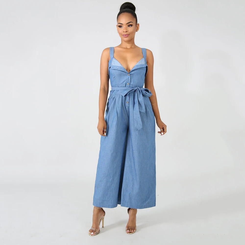 Женские сексуальные комбинезоны на бретельках повседневные широкие брюки