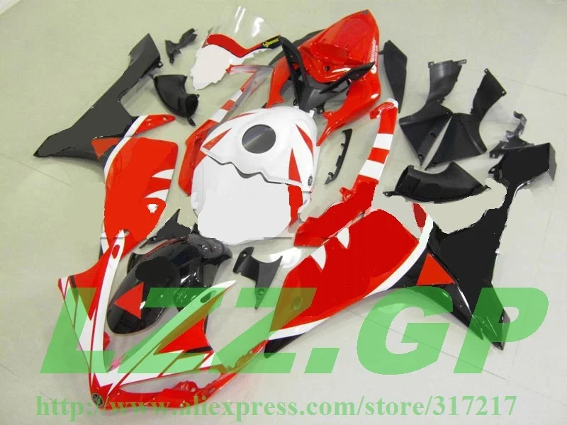 

Injection 100%NEW red white black fairing kit for Yamaha YZF R1 07 08 YZF-R1 07-08 YZF1000 R1 07 08 YZF R1 2007 2008 fairings #