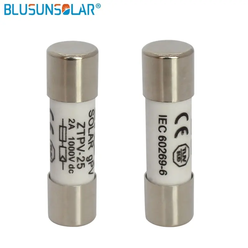 

5 Pieces Lot Approved DC Fuse Link 2-30A 1000V DC Fusible 10x38mm GPV Solar PV Fuse For System Protection BX0234 Solar