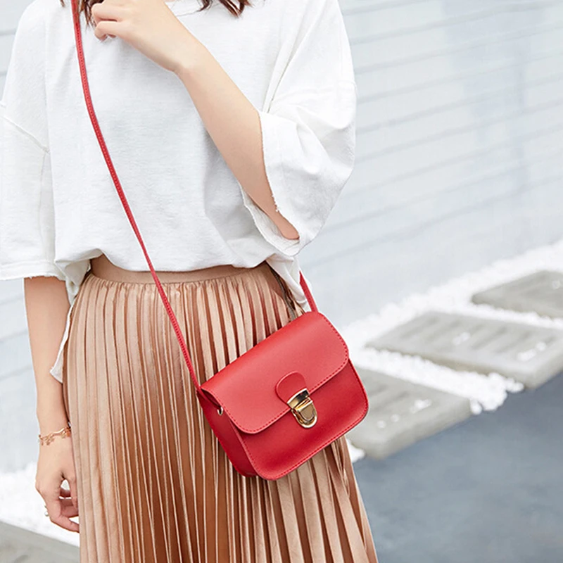 Мини сумка через плечо из искусственной кожи для женщин и девушек Дамский