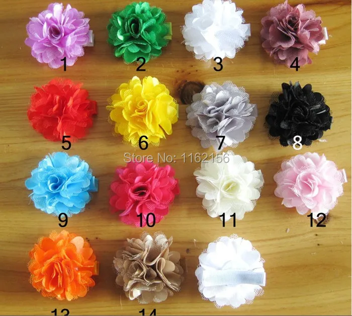 70 шт./лот 2 &quotмини атласные и сетчатые заколки для волос с цветком из ленты