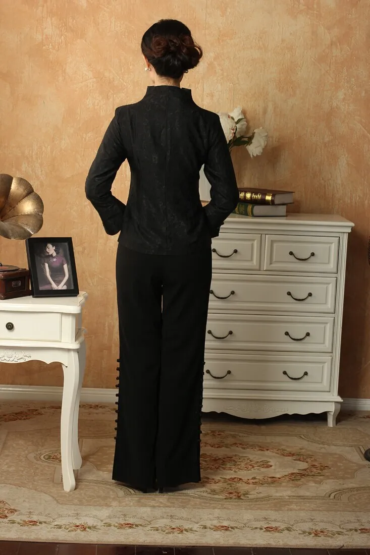 Женское винтажное льняное пальто черное хлопковое с одной пуговицей размеры S M L