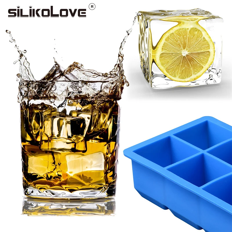 Силиконовая форма для льда SILIKOLOVE 8 ячеек квадратная фруктов кухни бара питьевые