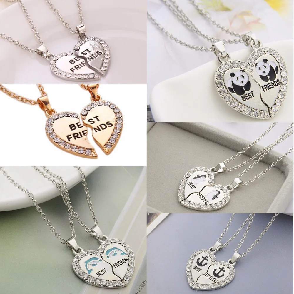 Ожерелье из 2 предметов ожерелье с подвеской в виде животных панды Дельфина