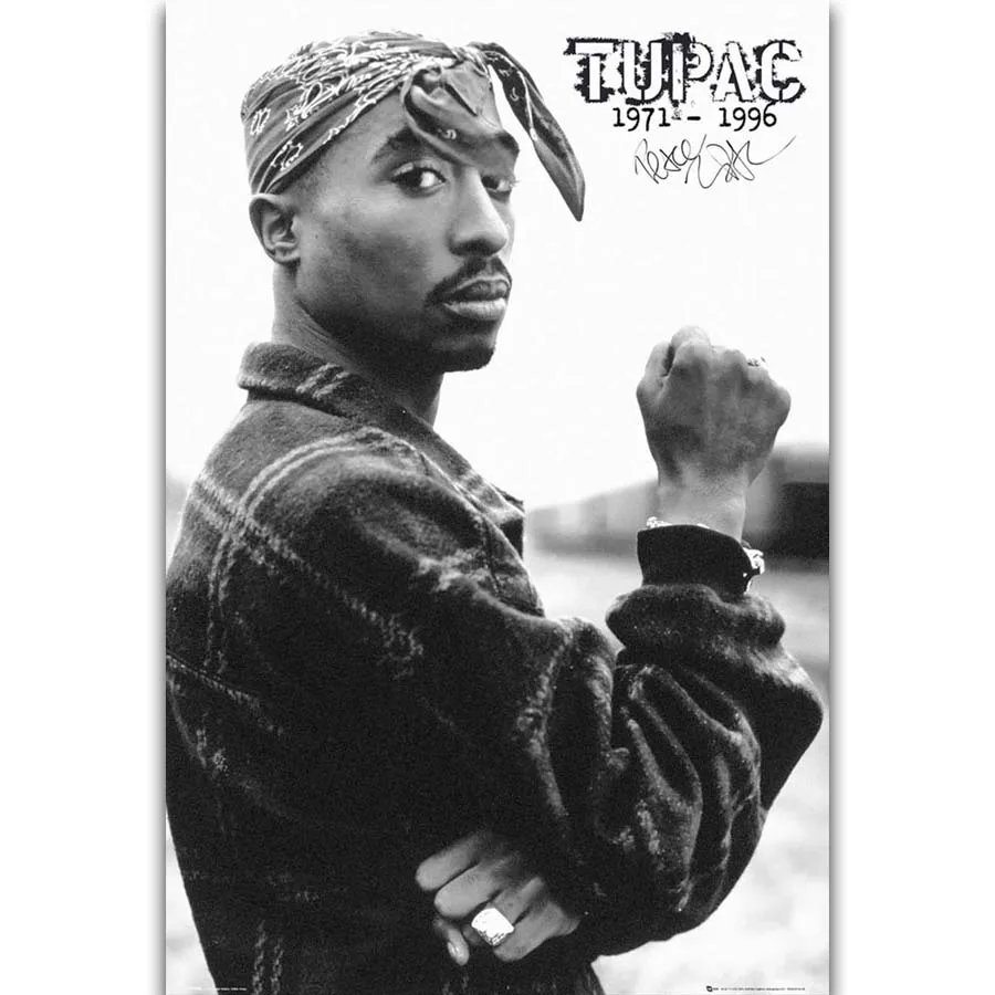 S2268 2pac Tupac Shakur Outlaw Rap музыкальный Рэппер Star настенная живопись печать на шелковом