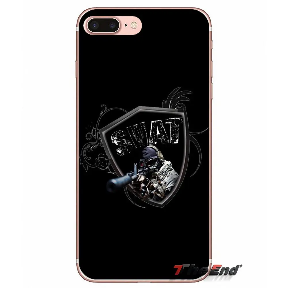 Swat команда членов логотип точка полицейский чехол для iPhone X 4 4S 5 5S 5C SE 6 6S 7 8 Plus Samsung