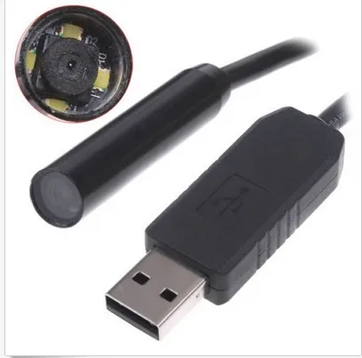 Водонепроницаемая камера Бороскоп с кабелем 2 м 10 мм USB LED|tube camera|snake tube cameraborescope
