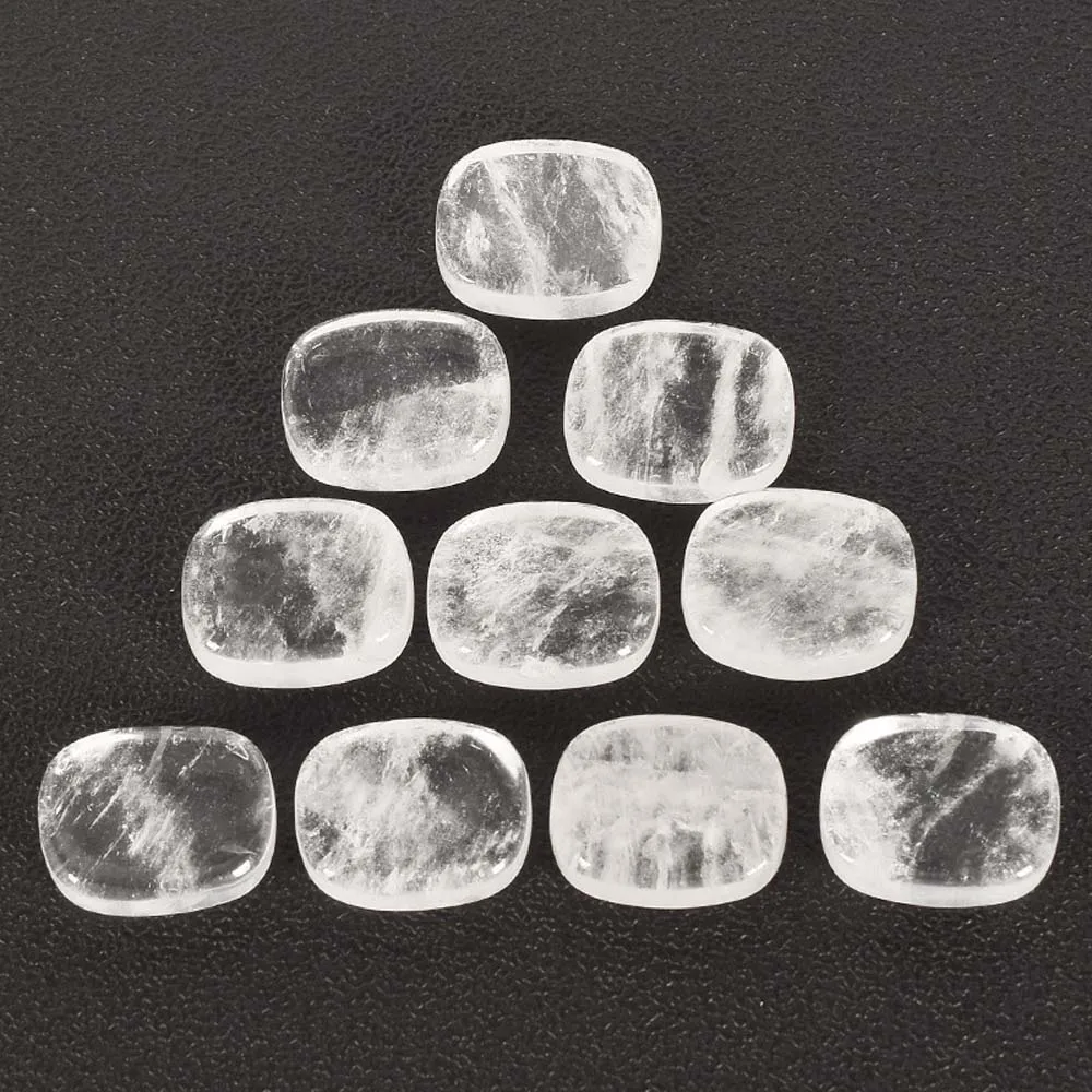 Clear Quartz 7 шт. натуральный чакра свернутый камень кварц Кристалл Карманный палец пальмовые кристаллы камней рейки целебная медитация или как волнующие камни - Цвет: Clear Quartz