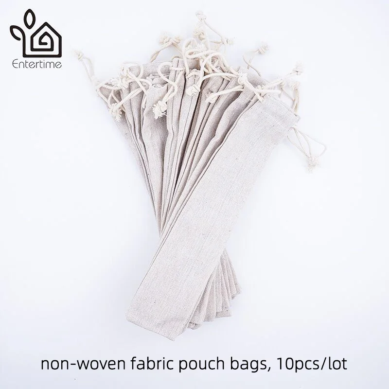 Развлечения 10 шт./лот нетканый мешок для хранения/мешок соломинки из нержавеющей