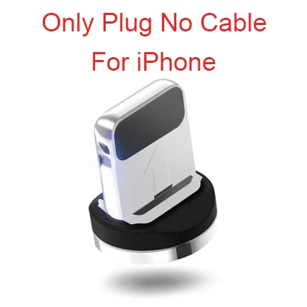 Plug For iPhone Магнитный зарядный кабель Sarika S03 360 для iPhone 5, 5S, 6, 6 S, 7, 8 Plus, X, XS, быстрая зарядка, кабель Micro USB type-C, Магнитный зарядный кабель - Цвет: Plug For iPhone