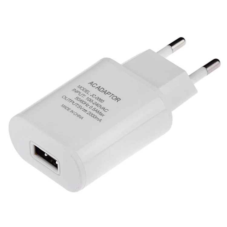 USB зарядное устройство, 5 В, 2 А, штепсельная вилка европейского стандарта, безопасная быстрая зарядка, USB адаптер, Европейское дорожное настенное зарядное устройство для IPhone 5, 6, 6S Plus, для samsung
