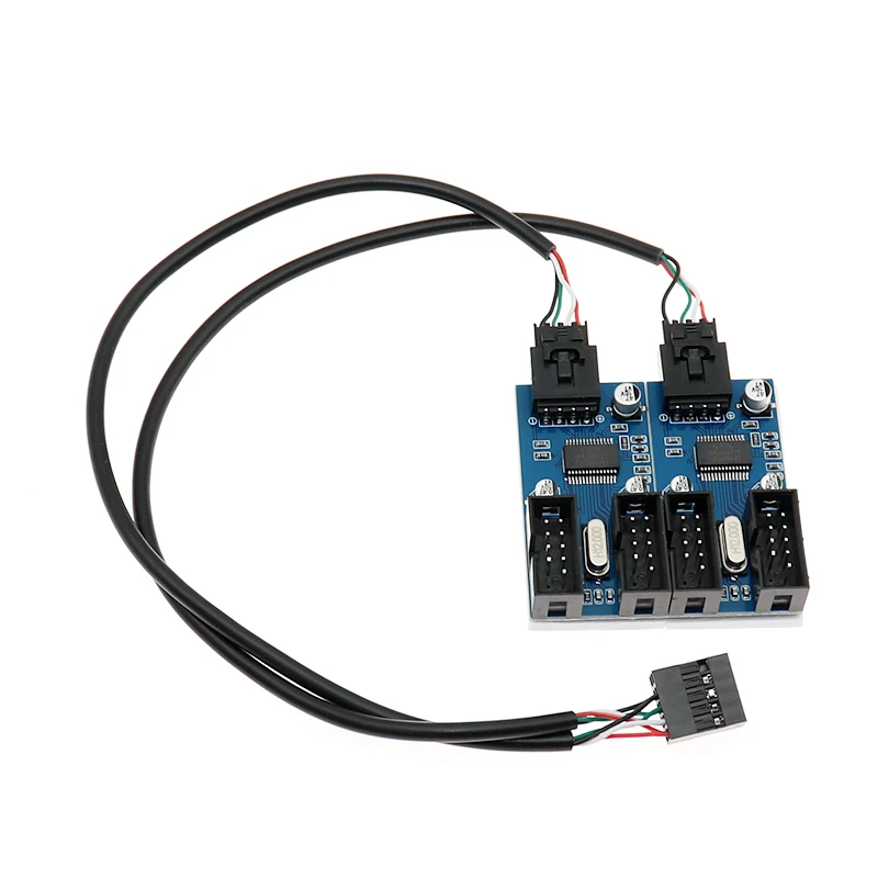 Корпус внутренняя 9Pin USB 2 0 от 1 года до 4 разветвитель PCB Чипсет Расширенная