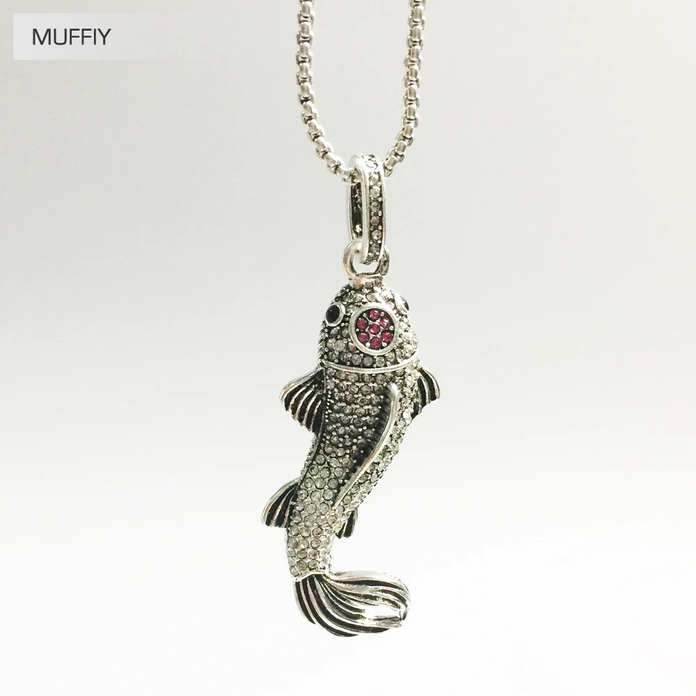 Подвеска в виде рыбы кои модные ювелирные украшения европейском стиле для женщин