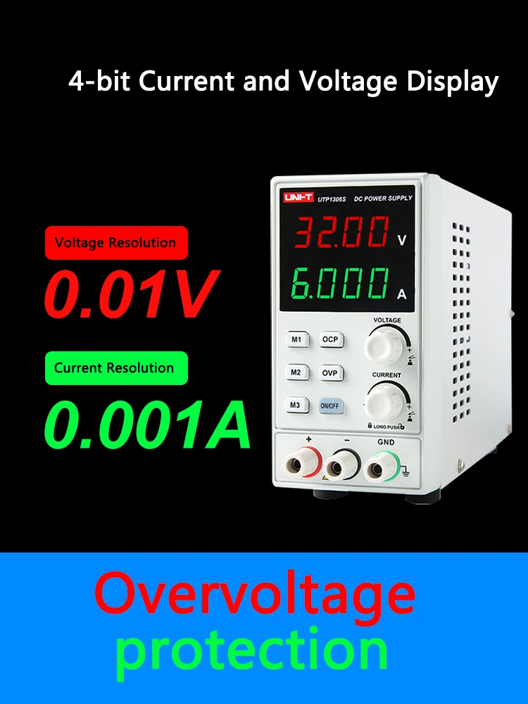 UNI-T UTP1306S DC power supply regulated 4 digit display LED high precision adjustable micro 32V/6A | Обустройство дома