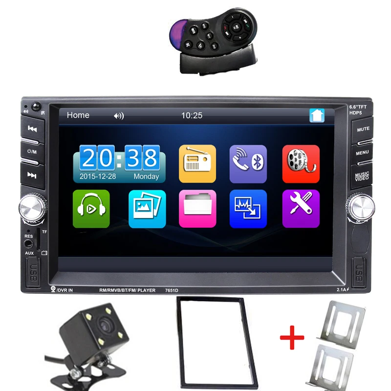 Автомагнитола с сенсорным ЖК экраном 6 дюйма 2 Din поддержкой bluetooth 2din usb|car audio 2din|2