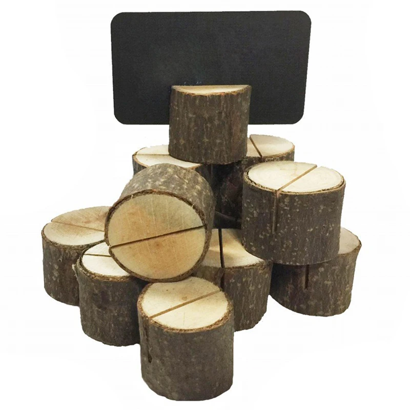 12 PCS New Wooden Wedding Party Table Number Stand Place Name Memo Card Holder(Wood Holder) | Багаж и сумки