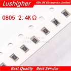 100 шт., резистор 0805 SMD 5% 2,4 K Ом 242 2401 ком 2,4 Ом