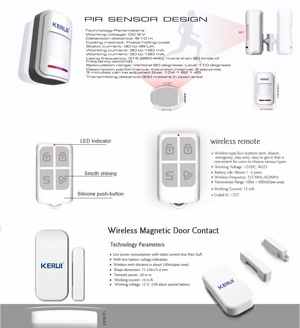 KERUI W1 Беспроводной охранных WiFi PSTN сигнализация Камера комплект мини-сигнализация устройства приложение Remote Управление