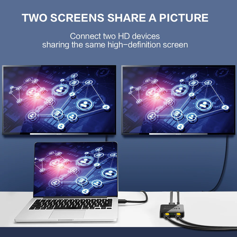 HDMI сплиттер 1X2 полный сплит 4k HDCP 1080p видео переключатель усилитель переключателя