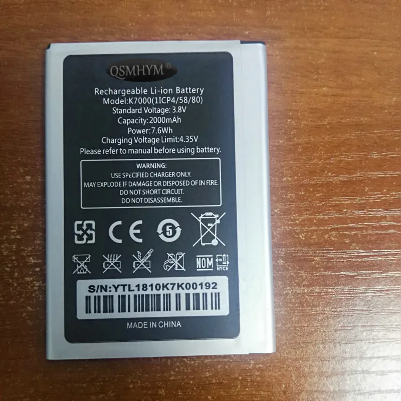 Original K7000 2000mAh 3.8V Li-ion Battery For Oukitel Phone New With Tracking Number | Мобильные телефоны и аксессуары