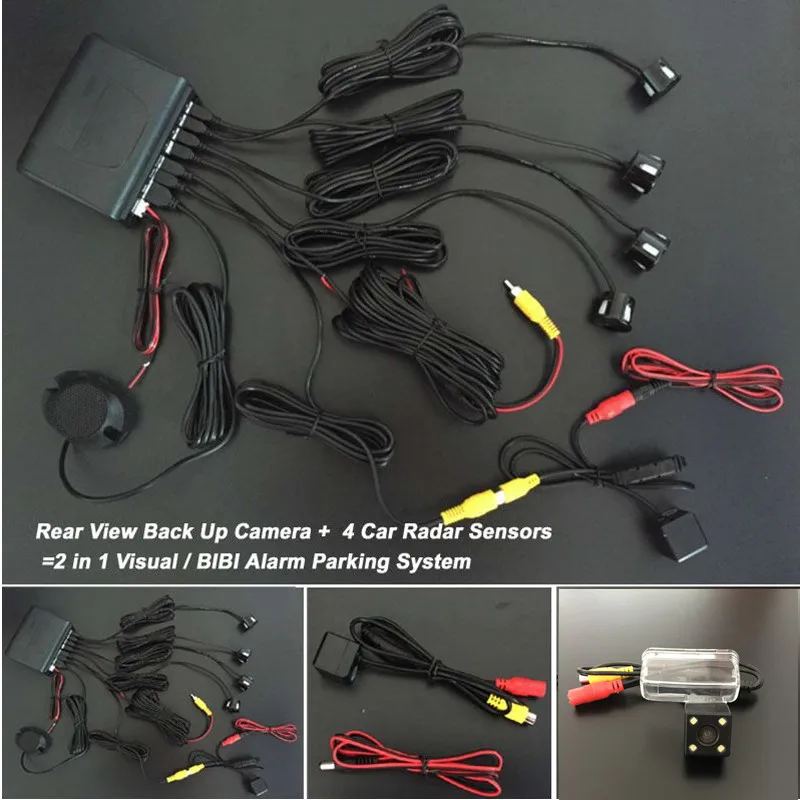 Автомобильный парковочный радар с датчиками + Автомобильная камера заднего вида