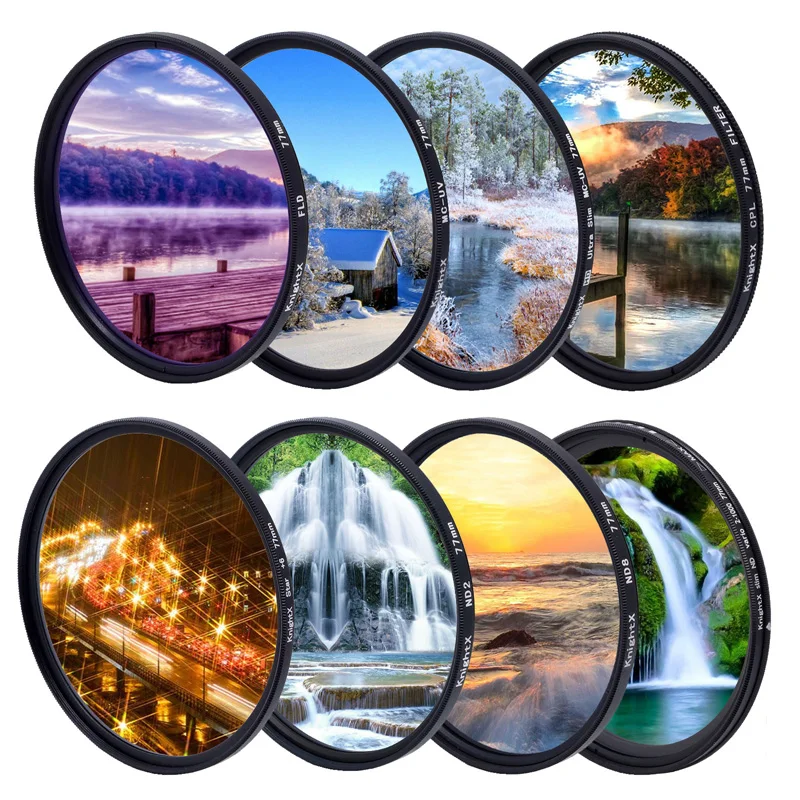 

KnightX colse up Macro UV CPL polarizing ND Star case Camera Lens Filter For canon nikon 52mm 55mm 58mm 67mm 72mm 77mm variable