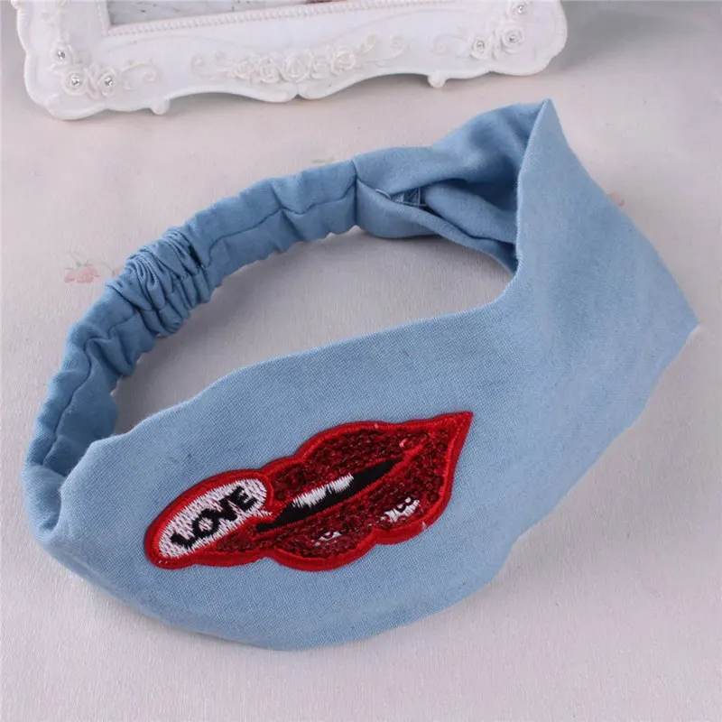 

Hot Women's Hair Accessories,Lipstick Sequined Pattern Hairband,New Girls Hairbands A284