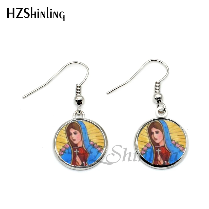 Женские серьги Крючки с изображением Богородицы|art earrings|earrings artearrings ladies |