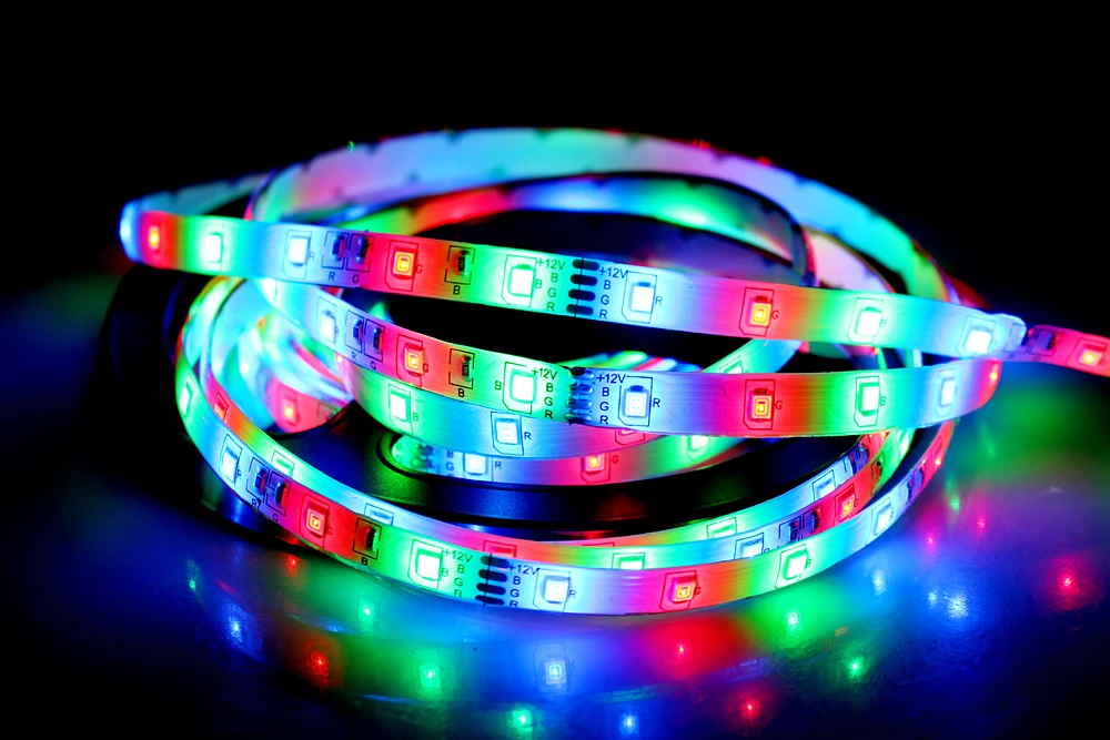 Светодиодный светильник Rgb 12 в 5 м Smd 2835 Rgb светодиодный светильник водонепроницаемая лента Fita Led RGB Epistar 60 светодиодов/м Светодиодная лента 12 В