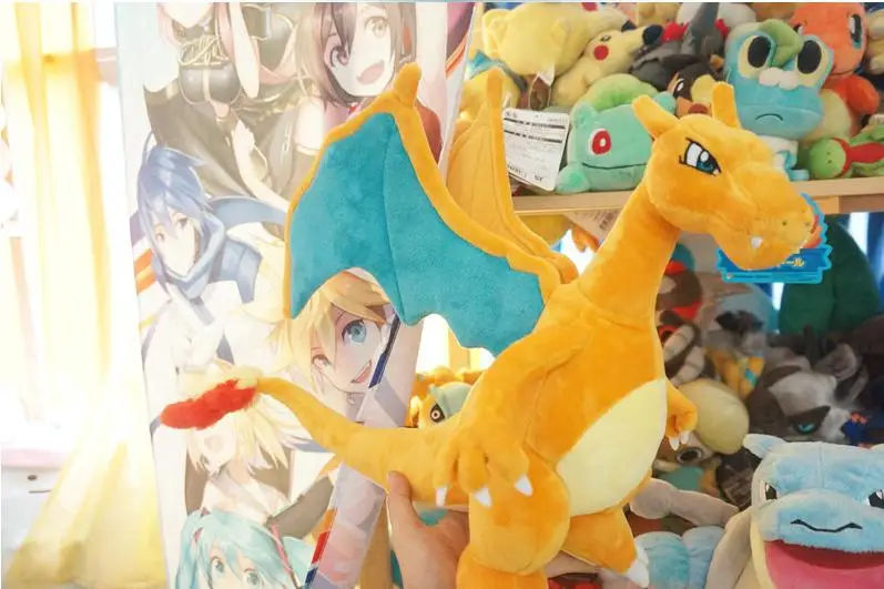 Игрушка плюшевая в виде покемона Venusaur голубого цвета Charizard JUMBO мягкая игрушка