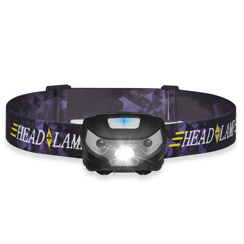 Перезаряжаемые светодиодные мини фары датчик движения тела головной светильник