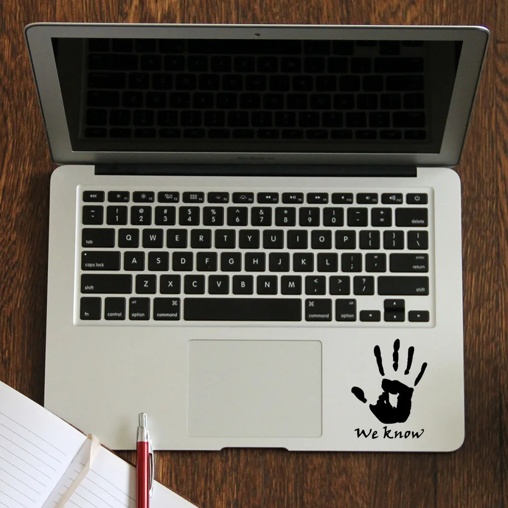 Мы знаем ручная печать наклейка для ноутбука трекпад Apple Macbook Pro Air Retina 11 12 13 14 15 17