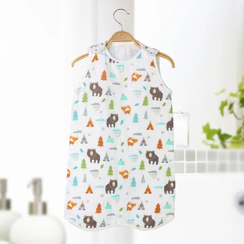 

Summer Four-layer Pure Cotton Water-washed Gauze Sleeping Bag Baby Kick-proof By Baby Air-conditioned Sleeping Bag Baby Clothing