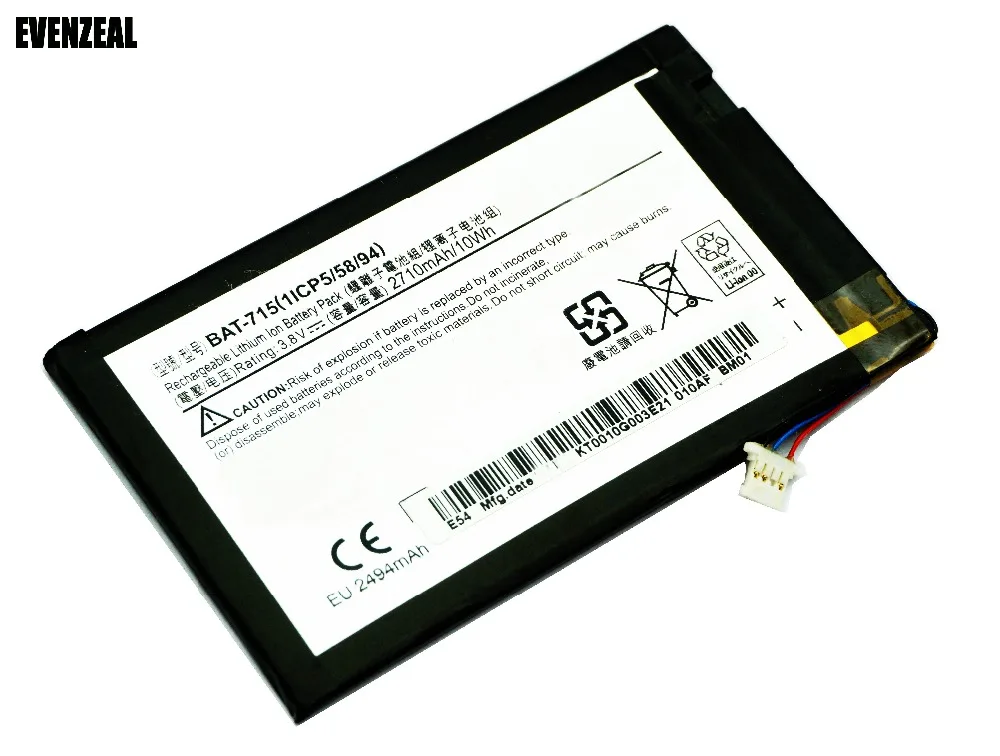 EVENZEAL 1x запасная батарея для Acer Iconia Tab B1 A71 710 BAT 715/BAT715/BAT 715 (с 3 кабелями) 2710