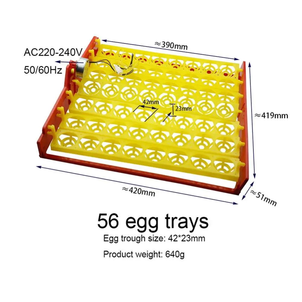 56 Egg trays 2 sets 2 комплекта AC 220-240V 50/60HZ инкубатор для яиц инкубатор для вращения 56/48/36/24 яйцо корыто голубь цыпленка птицы яйцо инкубационное - Цвет: 56 Egg trays 2 sets