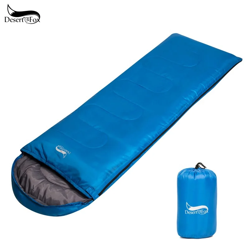 Blue Легкий спальный мешок для пустыни и лисы, 220x75 см, портативный, 1 кг, для походов на открытом воздухе, кемпинга, компрессионная посылка, водонепроницаемый спальный мешок - Цвет: Blue