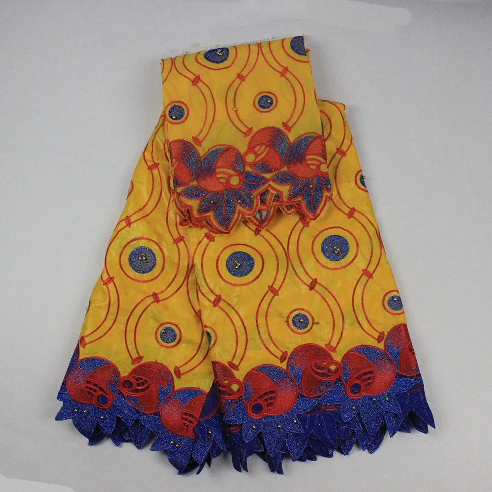 (5 + 2) ярдов Оптовая Вышитые Базен кружева Ткань 2017 Африканский швейцарская вуаль