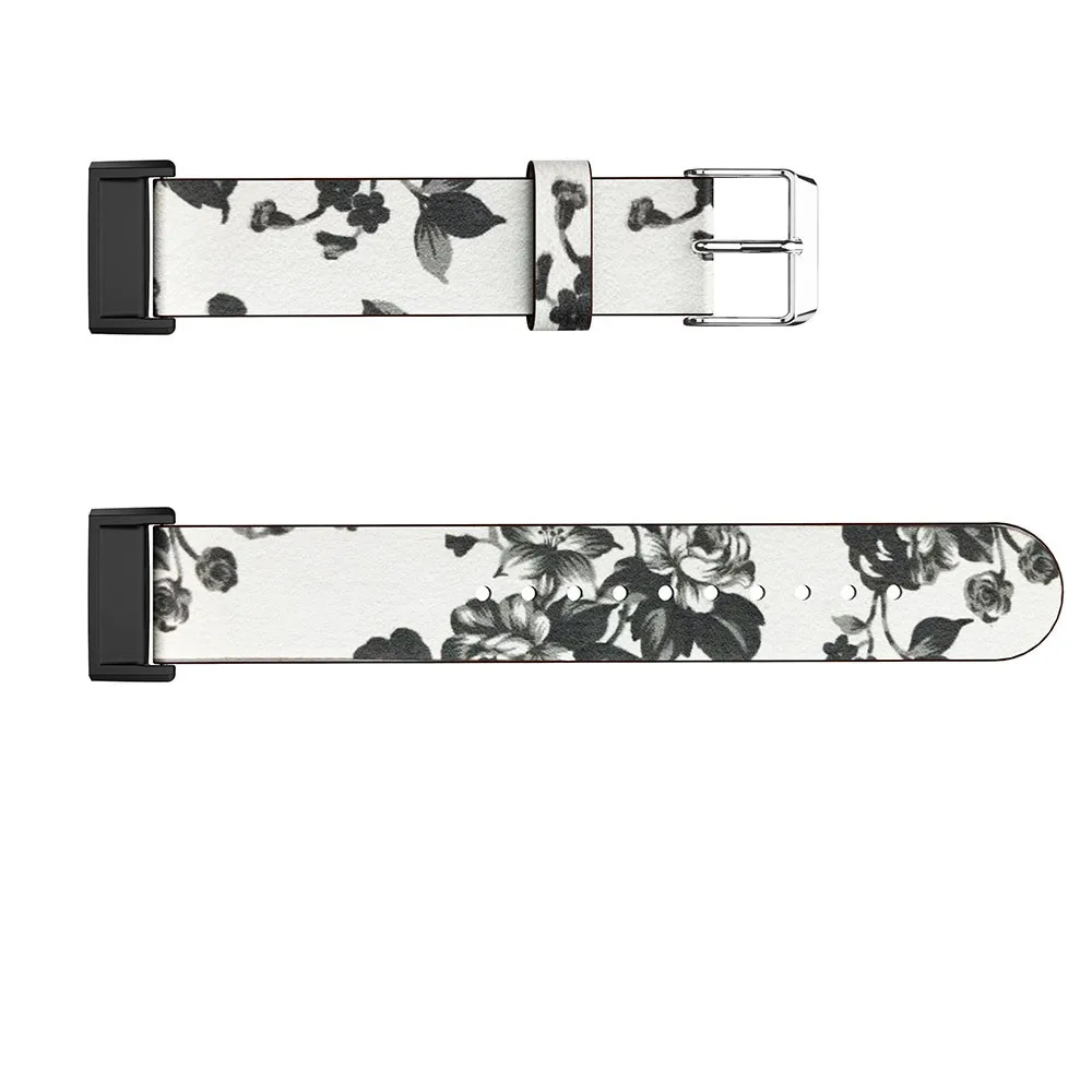 Замена printingfor Fitbit Charge 3 полосы Кожа бретели для нижнего белья Группа Сменные Смарт-часы для фитнеса группа с Нержавеющая оправа
