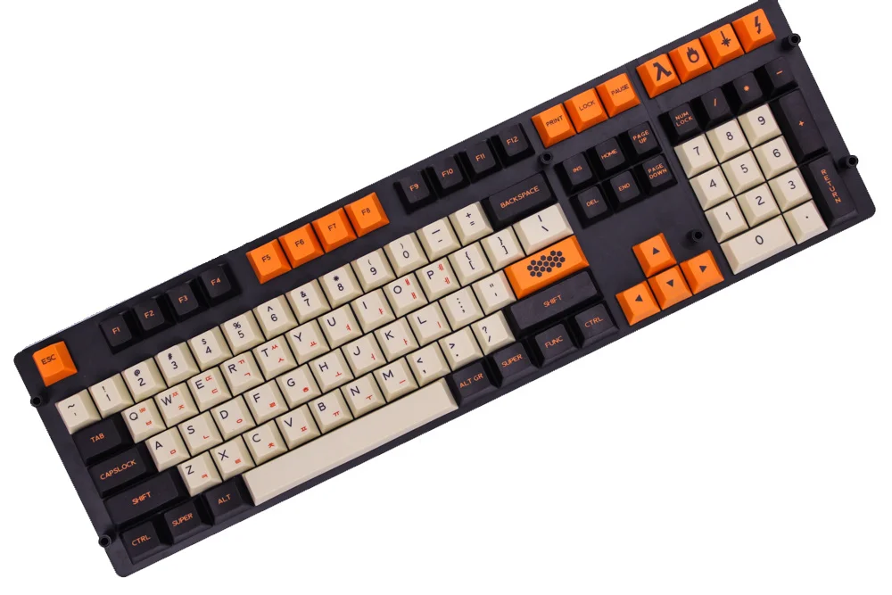 MP PBT краситель сублимированный Keycap английская/Корейская версия большой углерод 169/124 ключ Вишневый профиль Keycap для механической клавиатуры - Цвет: Korean Version
