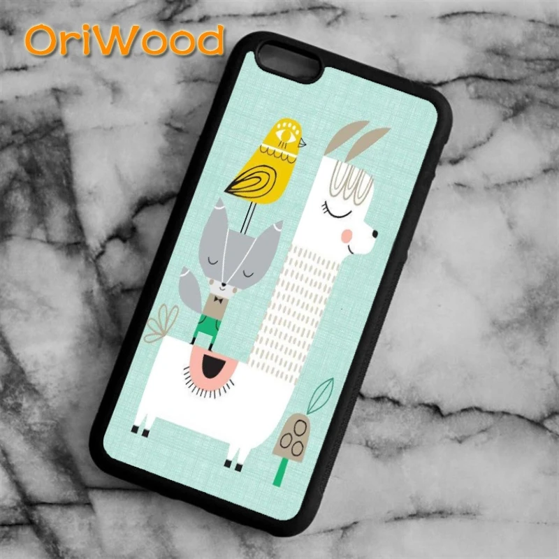 Милый чехол OriWood с мемом ламы альпака для iPhone 5 6s 7 8 plus X XR XS 11 12 pro max Samsung Galaxy S7 edge S8 S9