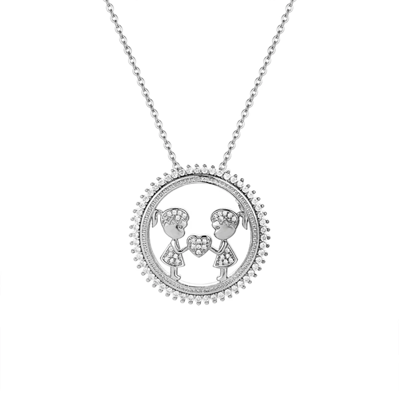 Модный бразильский кубический цирконий для мальчиков и девочек сердце любовь